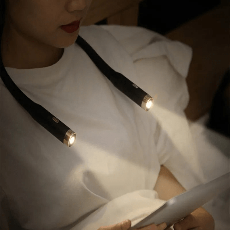 BowLift | FlexRead – Portable Neck Reading Light | Hands-Free USB Rechargeable Book Lamp
