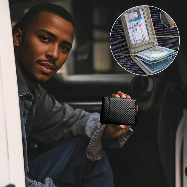 BowLift | Theft-proof magnetic card holder made of genuine leather