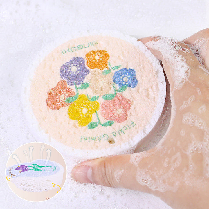 Kitchen Flower Print Wood Pulp Cotton Cloth | Bowlift