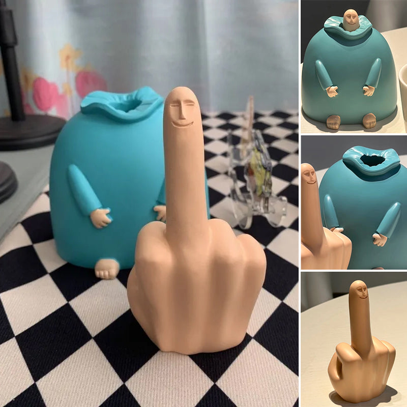 BowLift | Small Blue Middle Finger Ornament