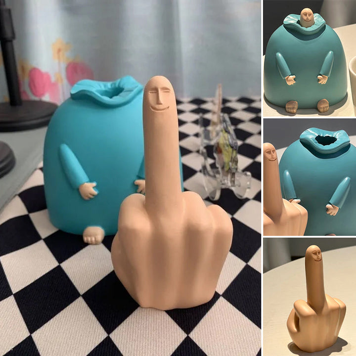 BowLift | Small Blue Middle Finger Ornament
