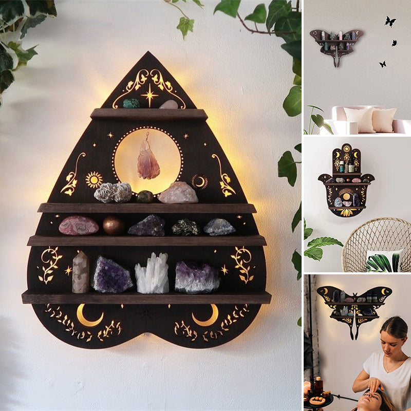 Luna Moth Lamp Crystal Shelves | Bowlift