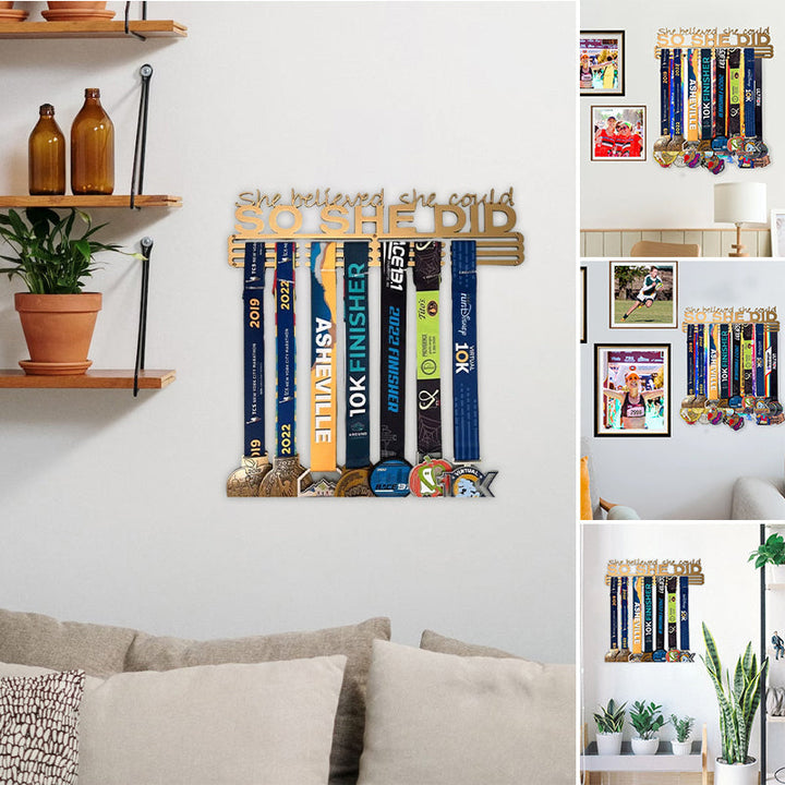BowLift | Metal Letter Hooks - "She believed she could, so she did"