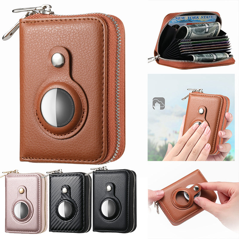 BowLift | Intelligent AirTag-Zip RFID Leather Wallet