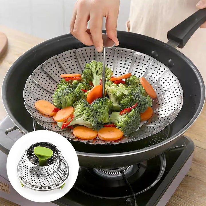 Flower-shaped Steel Folding Steamer | Bowlift