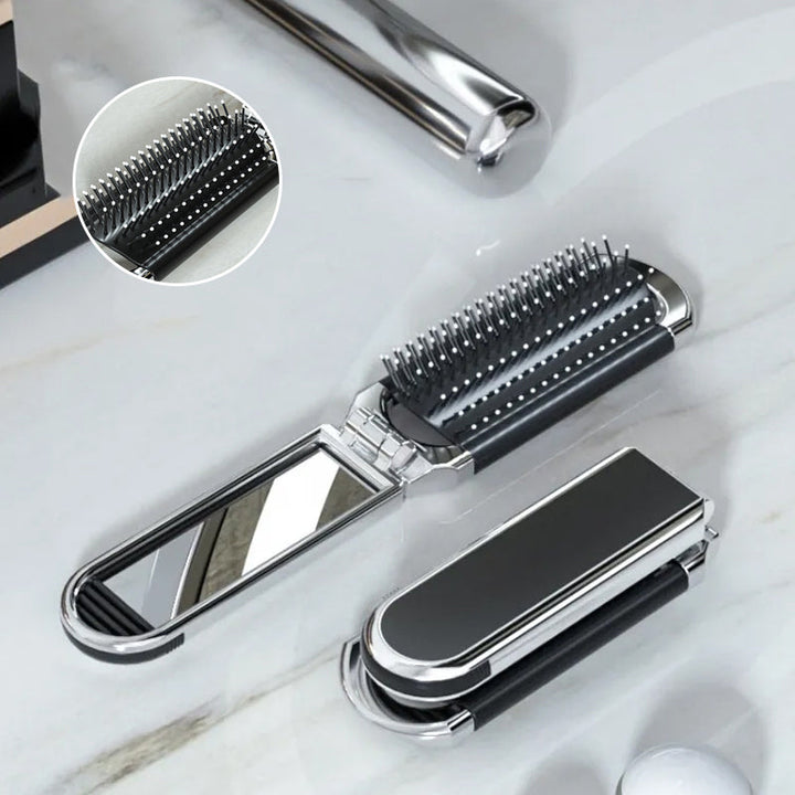 BowLift | Travel Folding Mirror Hair Brush