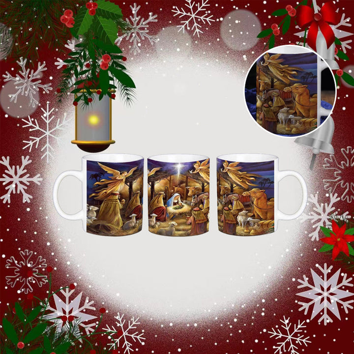 BowLift | Vintage Christmas Nativity Scene Mug