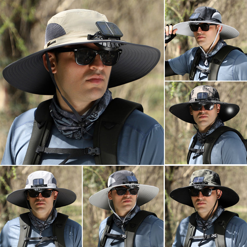BowLift | Solar and USB Charging Fan Outdoor Fishing Hat