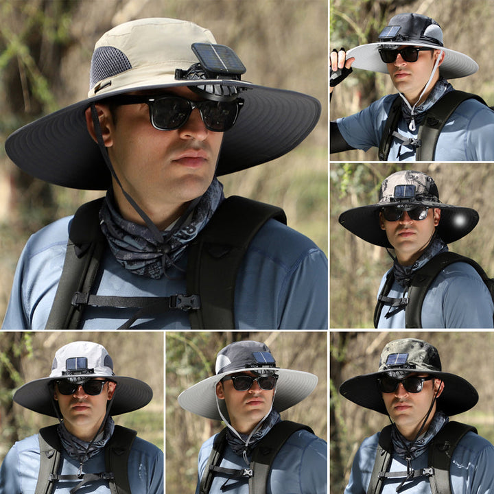 BowLift | Solar and USB Charging Fan Outdoor Fishing Hat