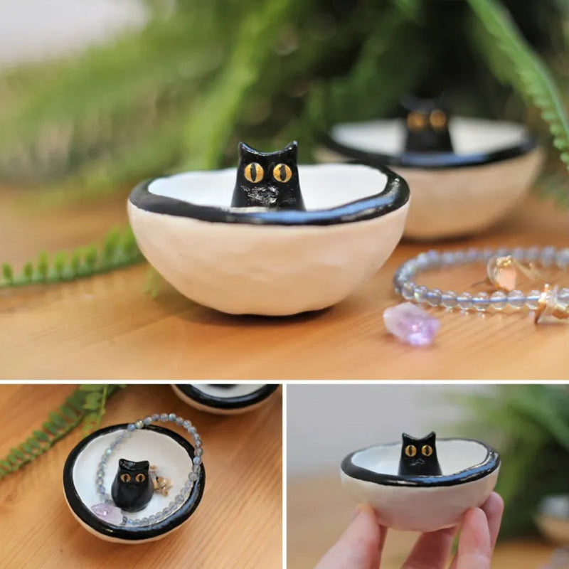 BowLift | Lucky Black Cat Decorative Trinket Bowl Dish