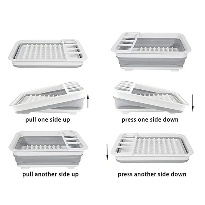 Foldable Dish Rack Kitchen Storage and Drain Tray for Tableware | Bowlift