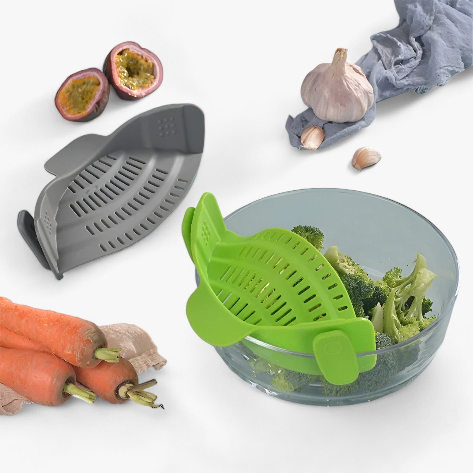 BowLift | Foldable Silicone Kitchen Colander - FlexiStrain