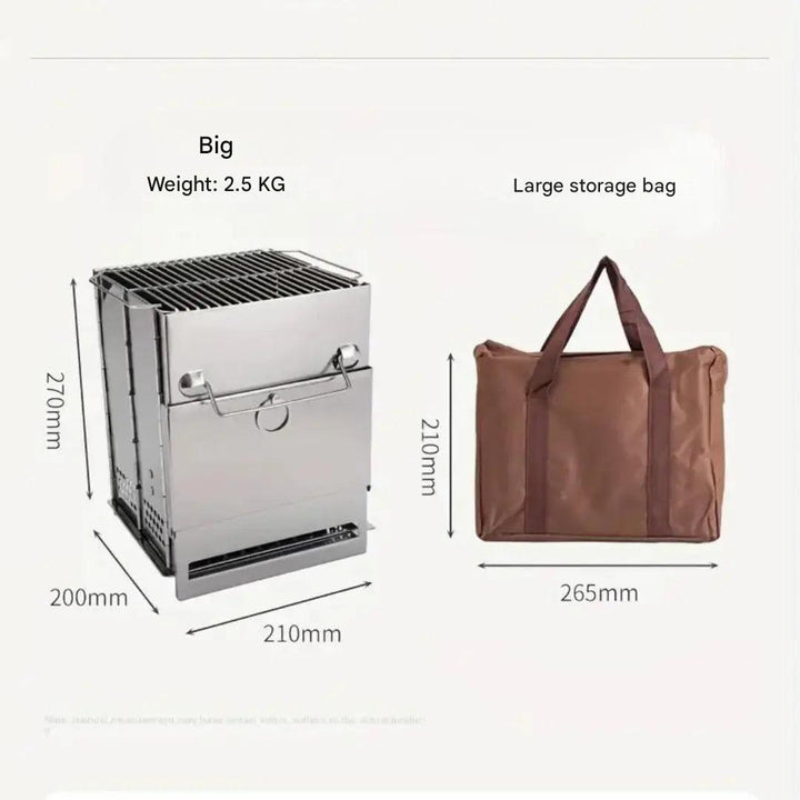 BowLift | Foldable Stainless Steel Wood Stove - TrailFlame