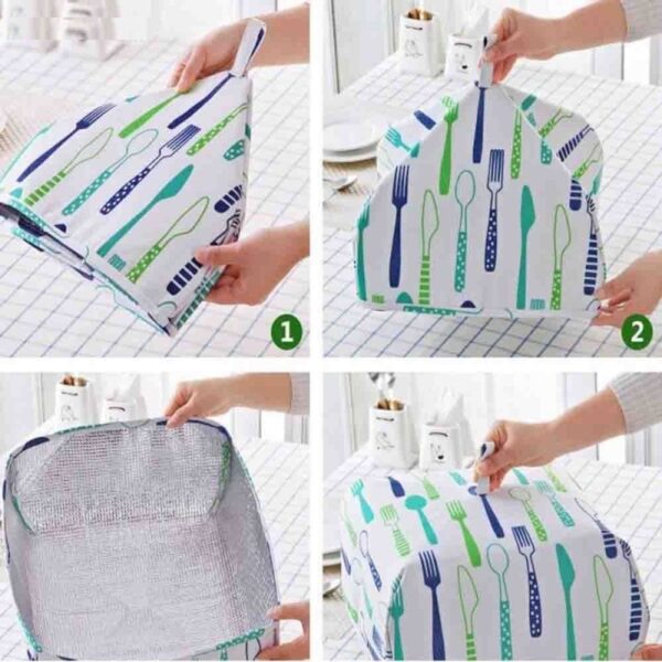 Folding Food Cover Thermal Insulation Aluminum Foil - 2 Pcs Of Set Bowlift