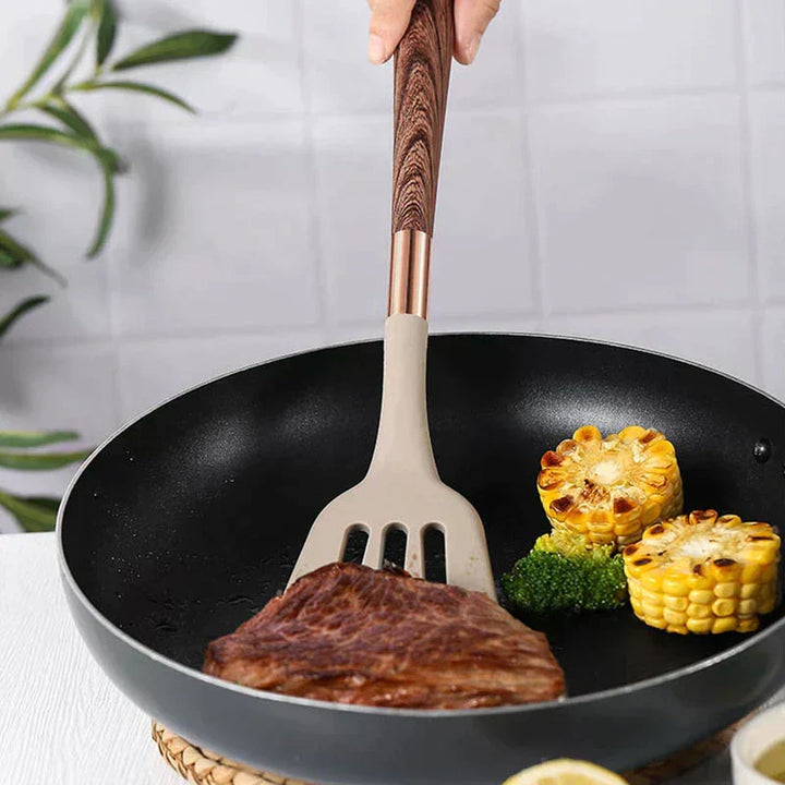BowLift | Food-Safe Silicone Kitchen Utensils with Wooden Handles – KitchenElegance