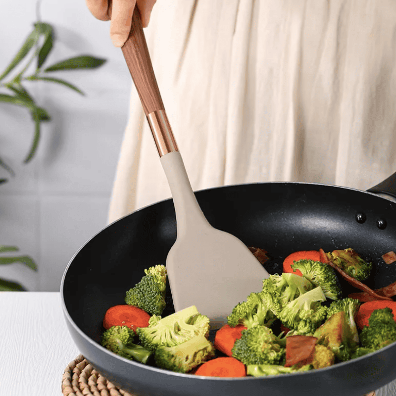 BowLift | Food-Safe Silicone Kitchen Utensils with Wooden Handles – KitchenElegance