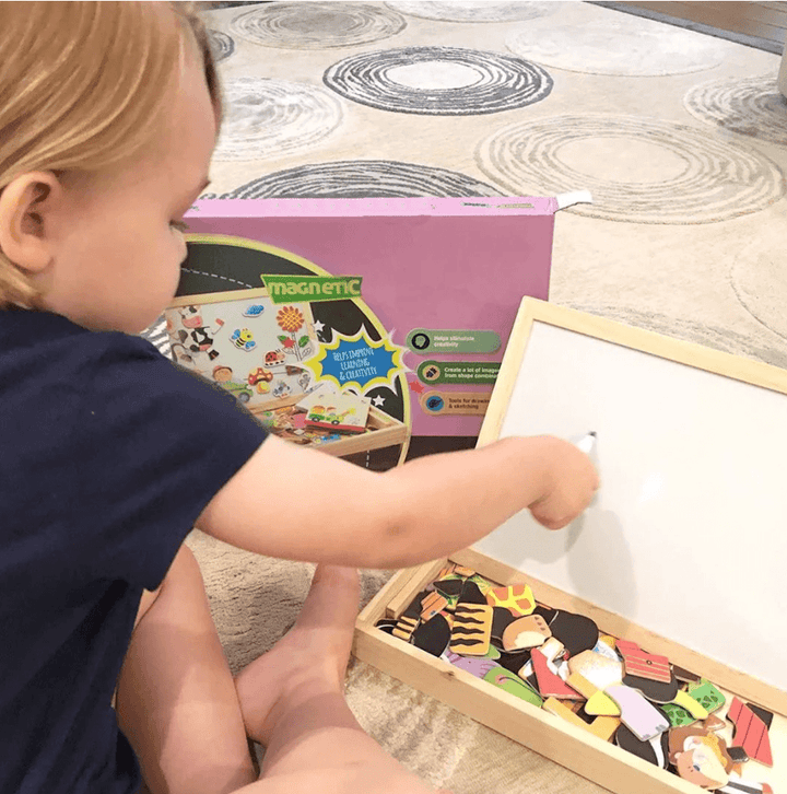BowLift | MagniDraw Duo – Magnetic board & chalkboard – Creative learning game for children