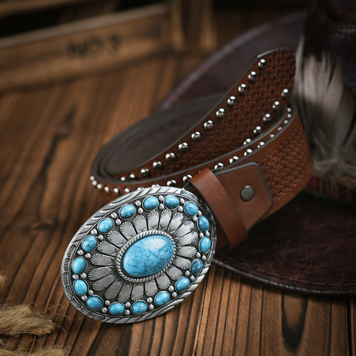 BowLift | Men’s Belt | Western Style | Vegan Leather & Durable Metal Buckle