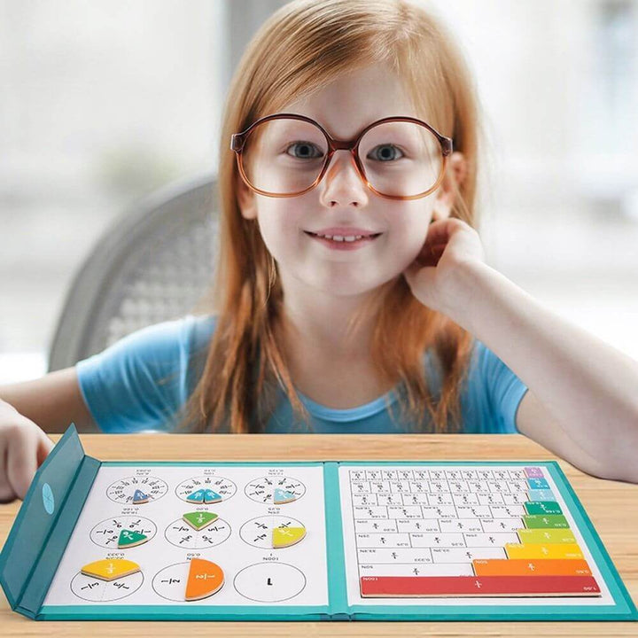 BowLift | FracLuxe Magnetic Fraction Disc Set | Hands-on math learning tool for fractions and decimals