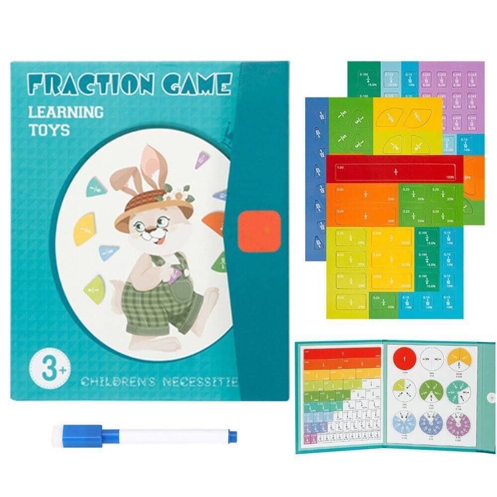 BowLift | FracLuxe Magnetic Fraction Disc Set | Hands-on math learning tool for fractions and decimals