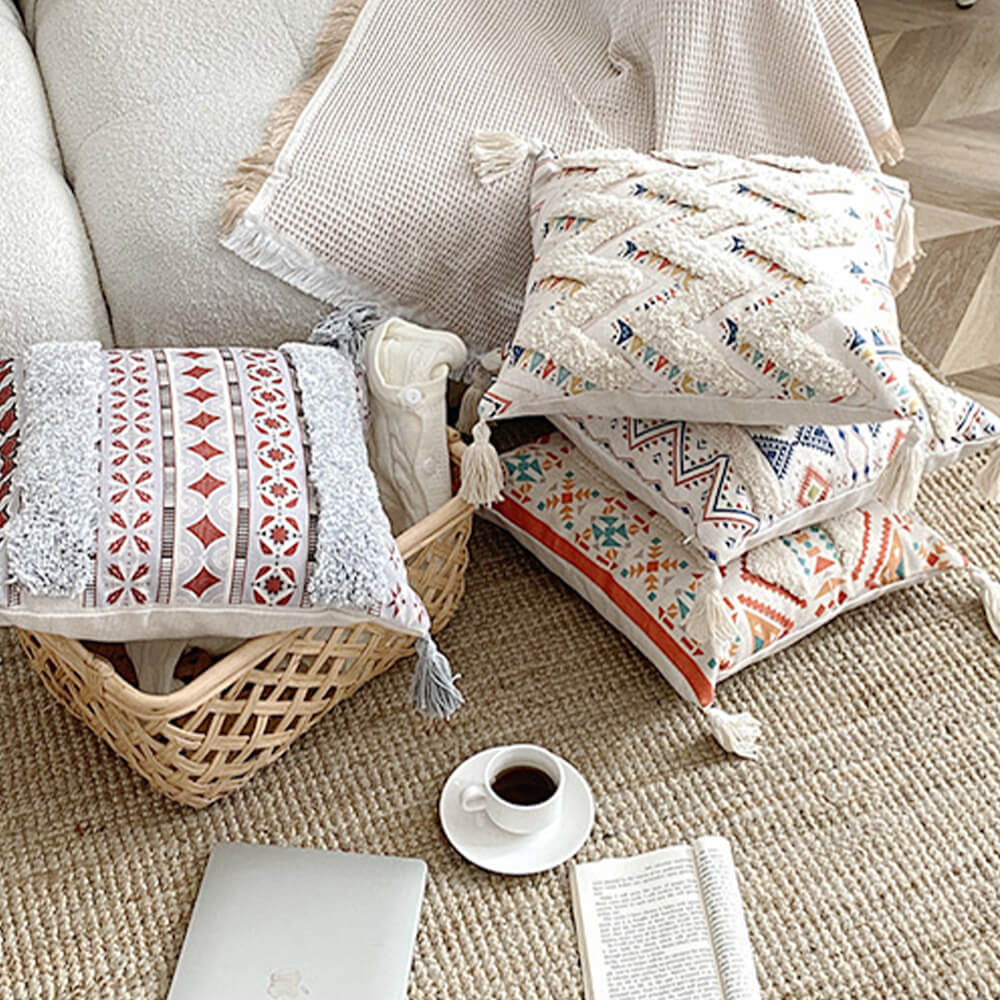 BowLift | Moroccan inspired decorative throw pillow with tassel