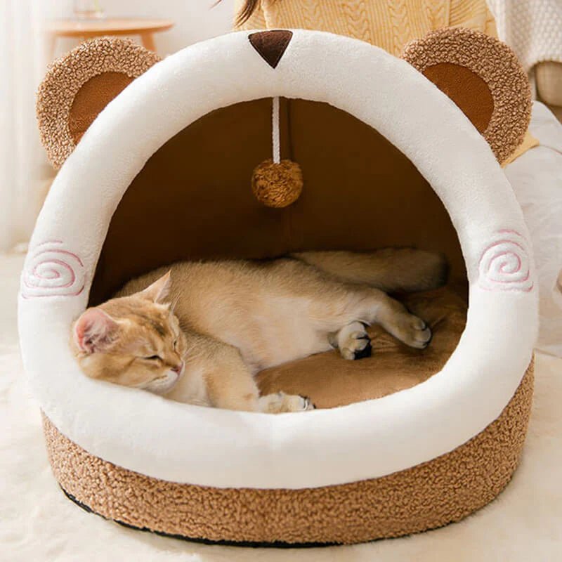 FuzzyNest • Cat Bed with Ears - Cat Bed with Ears - BowLift