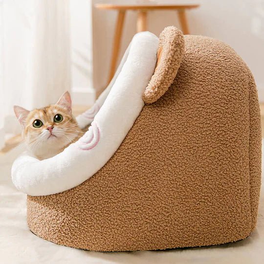 FuzzyNest • Cat Bed with Ears - Cat Bed with Ears - BowLift