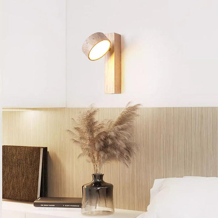 BowLift | Ivory Toned Travertine Wall Lamp