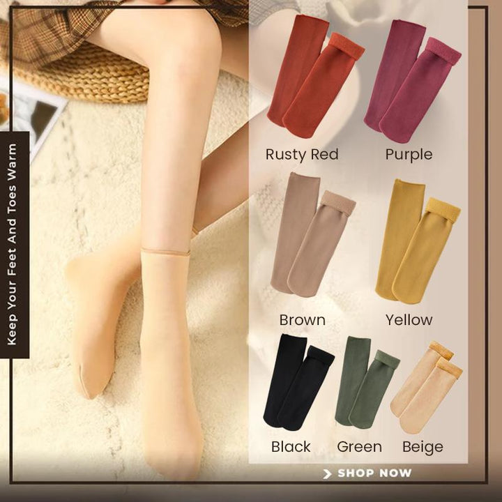 BowLift | Thickening Winter Soft Velvet Snow Socks