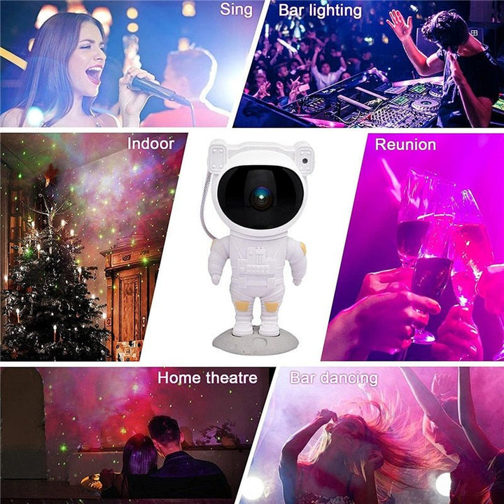 BowLift | Galaxy Star Projector Night Light - Astronaut Theme Room Decor, Starry Sky Lamp for Bedroom Decoration and Unique Gift Idea