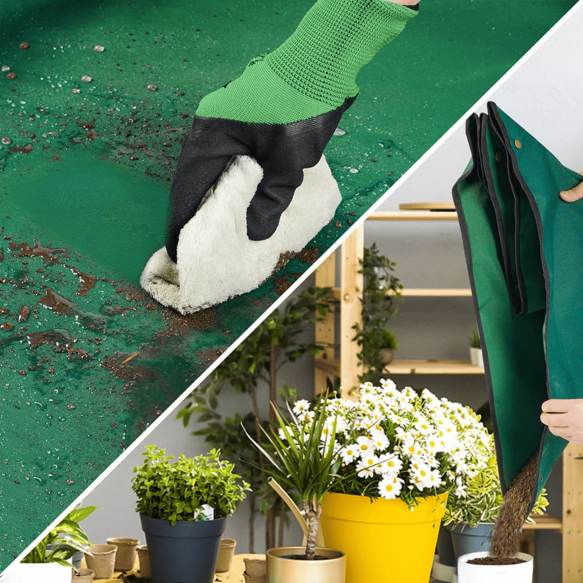 BowLift | GardenMat 2.0 – Waterproof Foldable Gardening Work Mat for Clean & Organized Planting