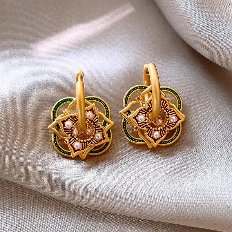 BowLift | Geometric Rangoli Jhumka Earrings