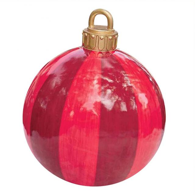 BowLift | Giant Inflatable Christmas Ornament, 24 Inch Christmas Ball Outdoor Holiday Yard Lawn Porch Decor