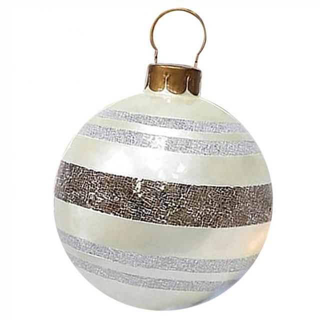 BowLift | Giant Inflatable Christmas Ornament, 24 Inch Christmas Ball Outdoor Holiday Yard Lawn Porch Decor