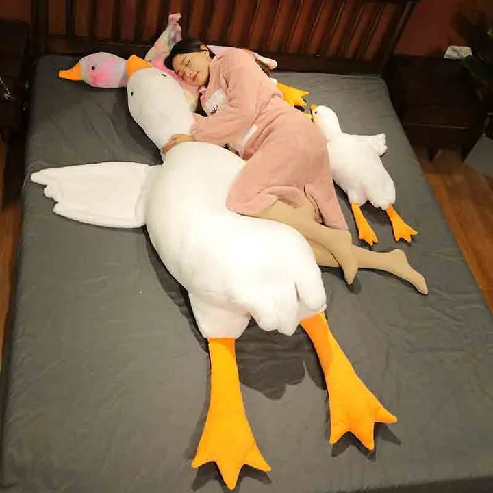 BowLift | Giant Plush Big White Duck Pillow – Ultra-Soft Hugging Pillow in 7 Charming Colors, Perfect Cuddly Companion & Whimsical Christmas Gift for Kids