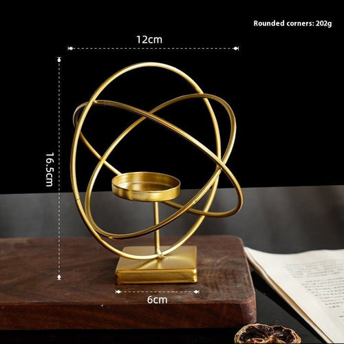 BowLift | Gildora Classic Candleholder | Premium metal gold candlestick for living room and dining table