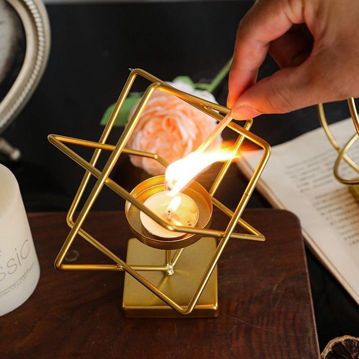 BowLift | Gildora Classic Candleholder | Premium metal gold candlestick for living room and dining table