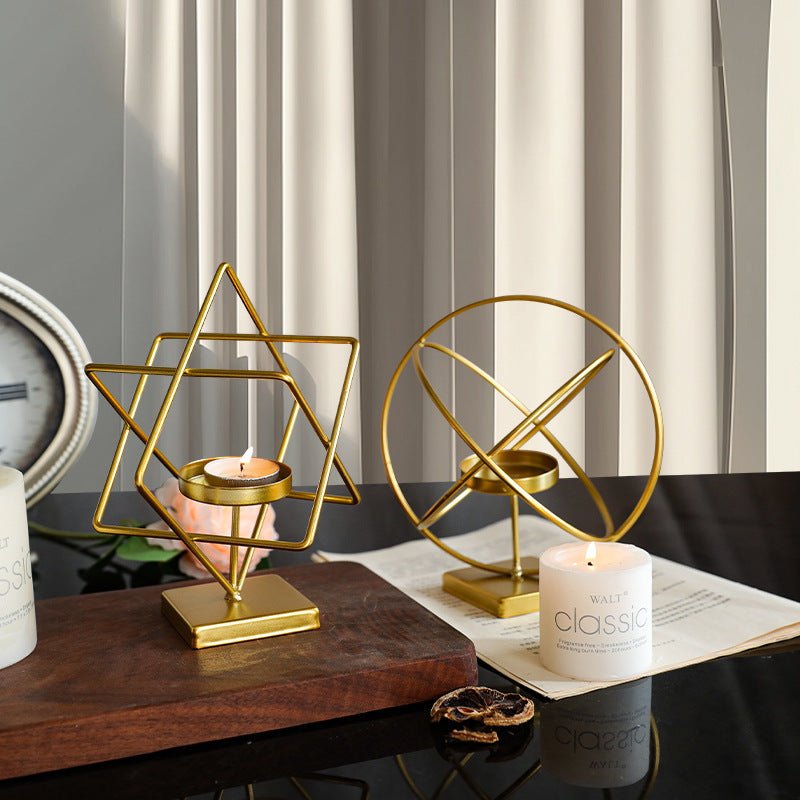 BowLift | Gildora Classic Candleholder | Premium metal gold candlestick for living room and dining table