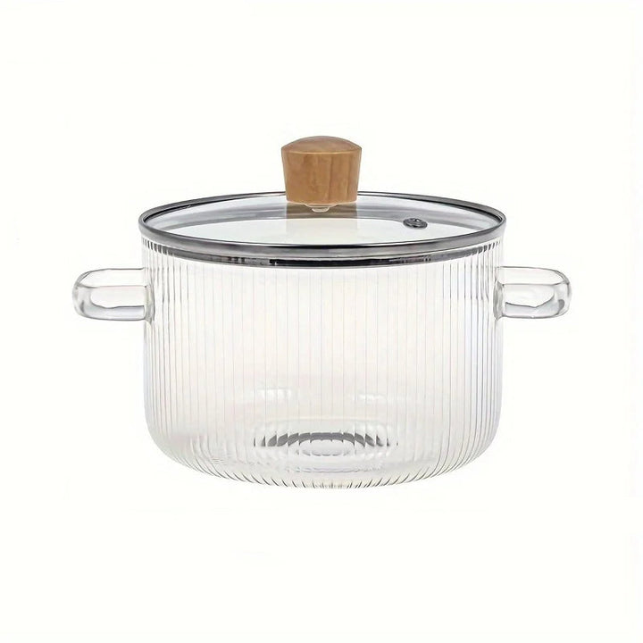Glass Cooking Pot With Lid Heat-Resistant Borosilicate Glass Pot | Bowlift