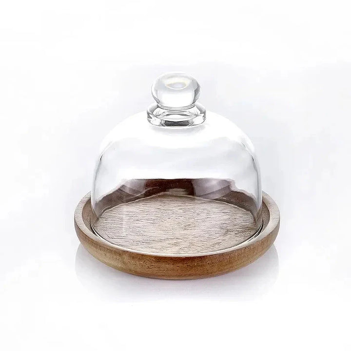 Glass Food Storage Container with Wooden Lid Kitchen Snack Organizer | Bowlift