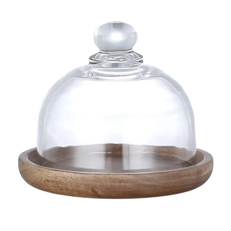 Glass Food Storage Container with Wooden Lid Kitchen Snack Organizer | Bowlift