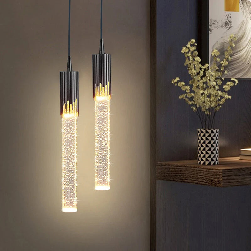 BowLift | Glass Pendant Lamp in Cylindrical Shape - Lustreau