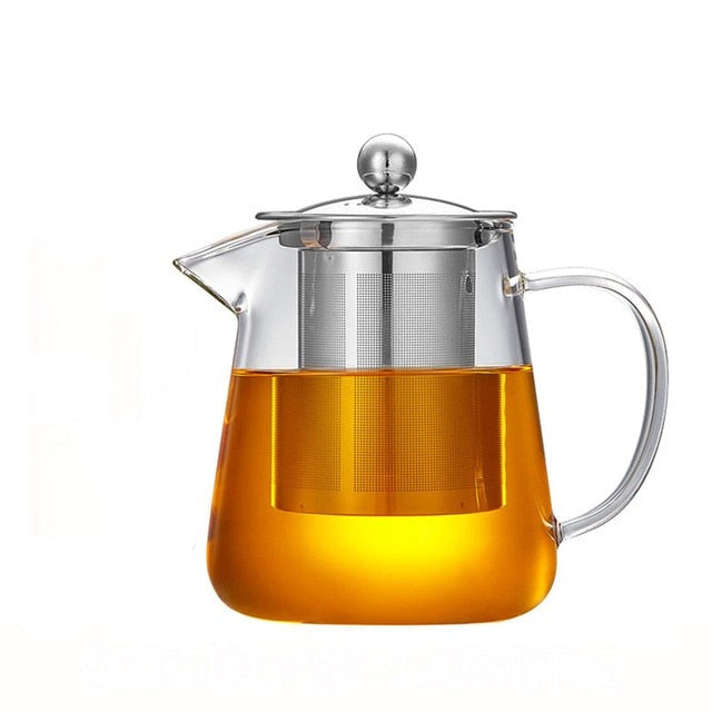 Glass Teapot Wood Handle Tea Ceremony Transparent Set Cup | Bowlift