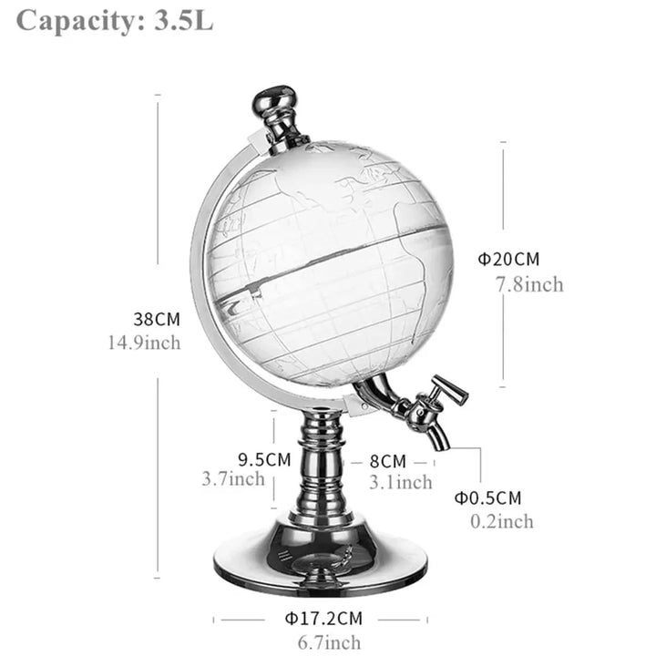 Globe Decanter Drink Dispenser Home Bar Liquor Dispenser Decanter | Bowlift