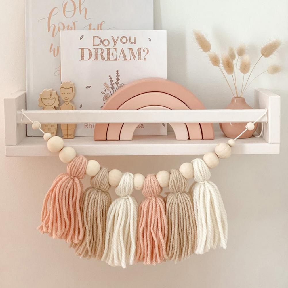 BowLift | Glow String Baby Room Garland – Soft Wooden Bead Decoration for a Calm and Magical Atmosphere