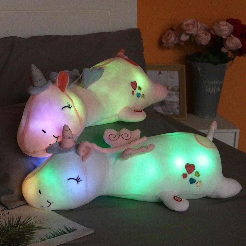 BowLift | Lunacorn Glowing Unicorn | Cuddly Plush Friend | Rainbow LEDs | Perfect Gift for Children