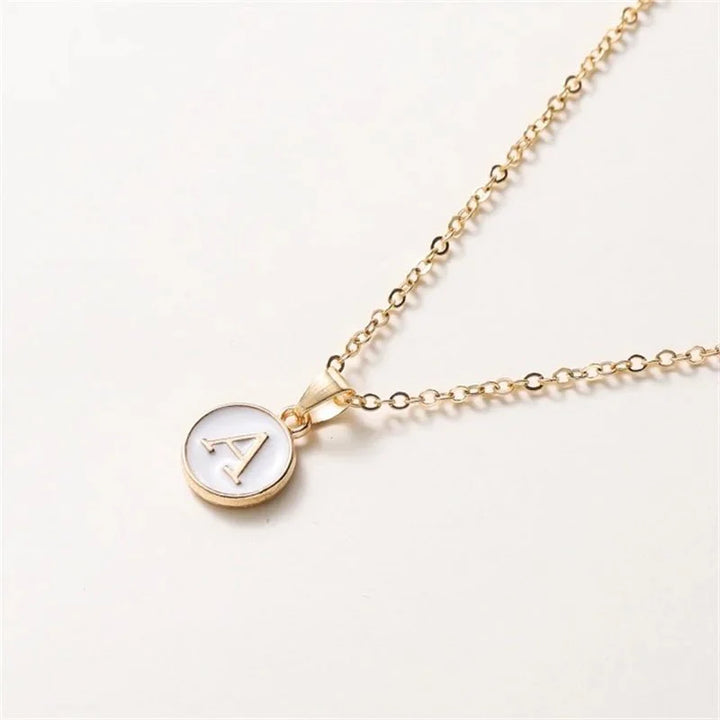 BowLift | Gold Accented Circle Letter Initial Necklace