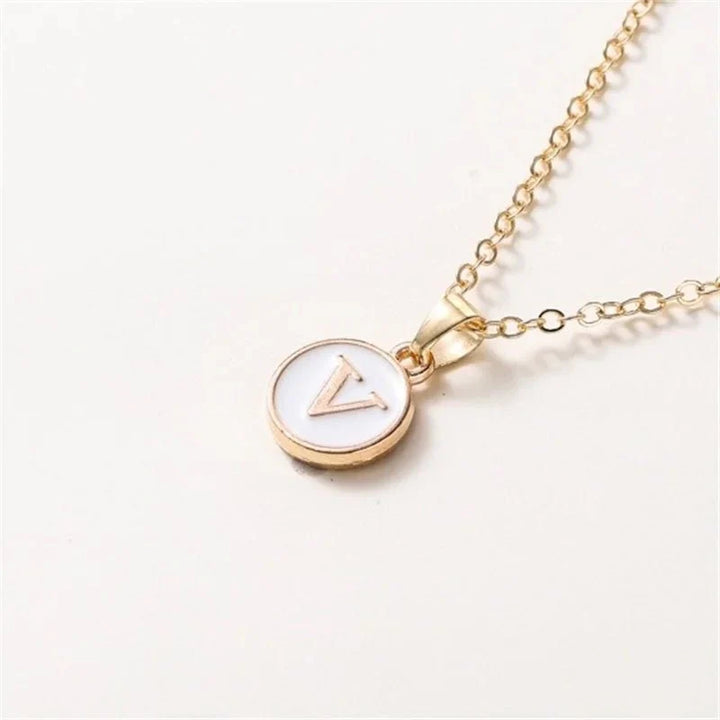 BowLift | Gold Accented Circle Letter Initial Necklace