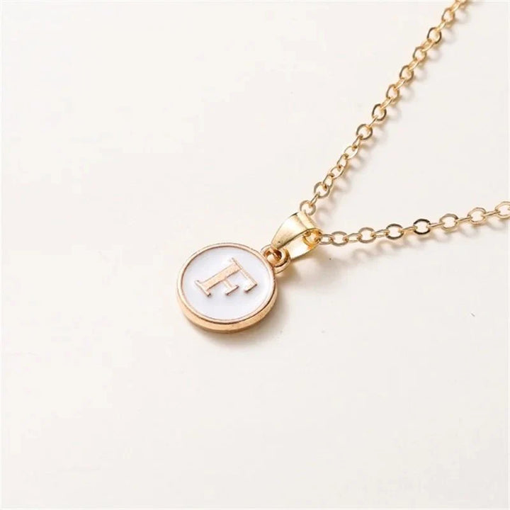 BowLift | Gold Accented Circle Letter Initial Necklace