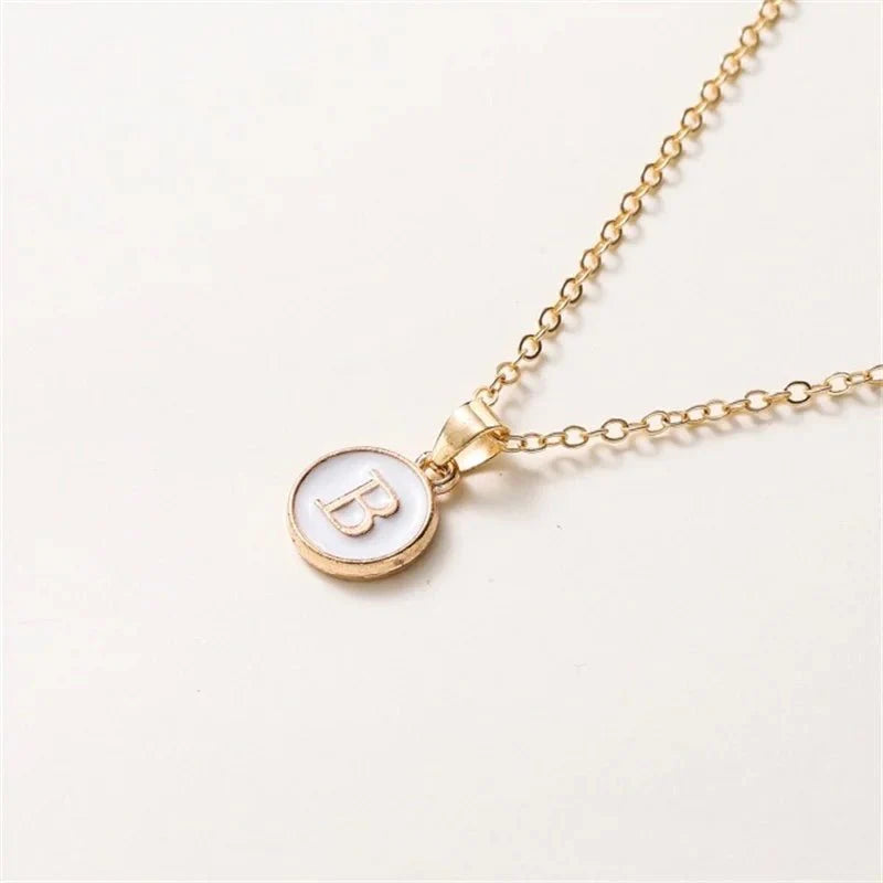 BowLift | Gold Accented Circle Letter Initial Necklace